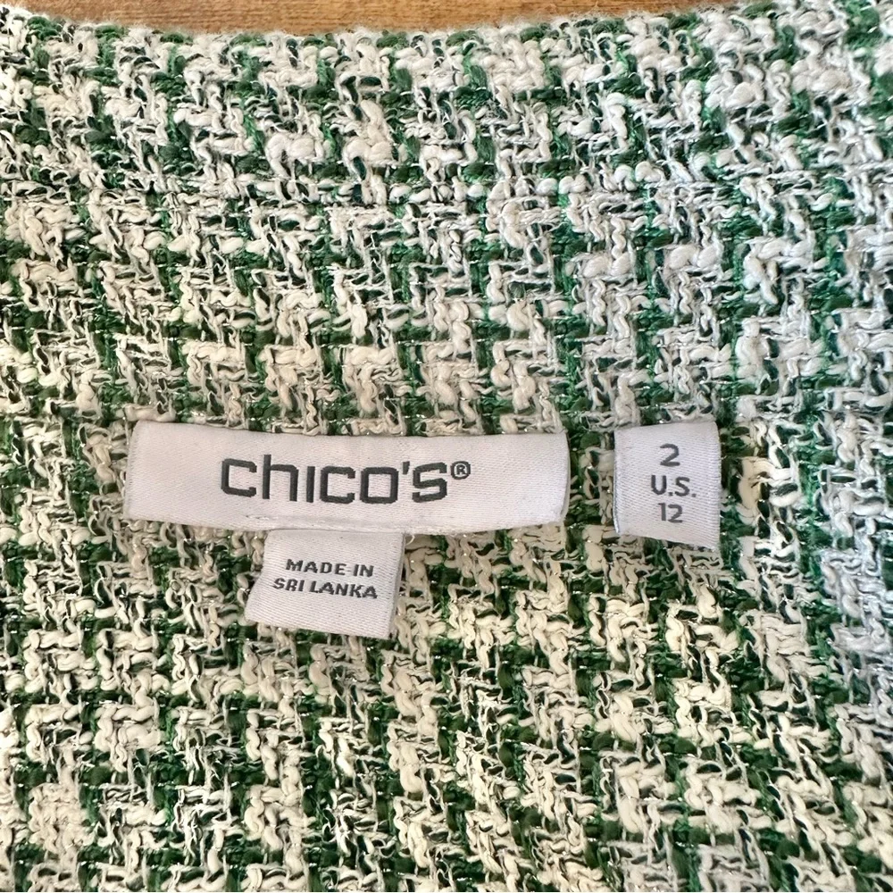 Chico's Green Tweed Blazer - Picture 8 of 11